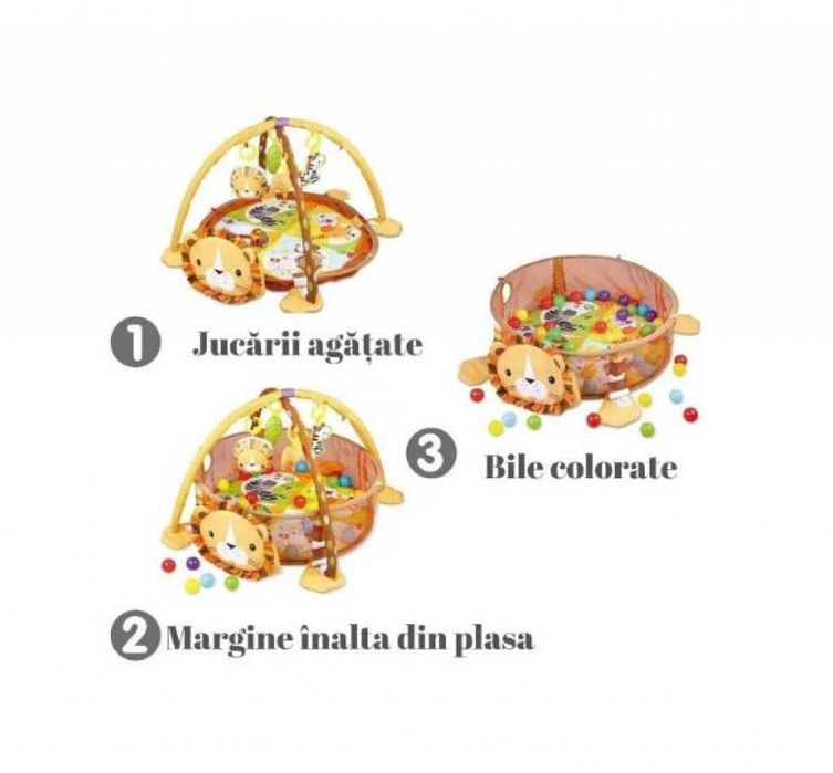 Център/басейн/кошара за игра с матрак за активност и кошара за бебета
