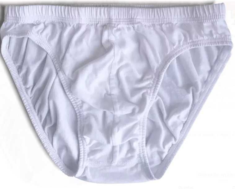 Set 15 perechi Chiloți Bărbați, Bumbac 100%, Albi - Mărimea M/L (Nou)