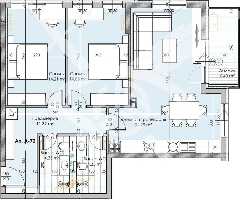 Тристаен апартамент Кършияка 441-15816