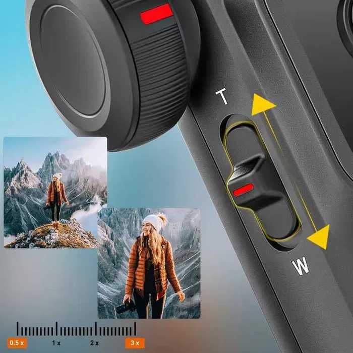 Gimbal Stabilizator imagine AI cu lumina RGB