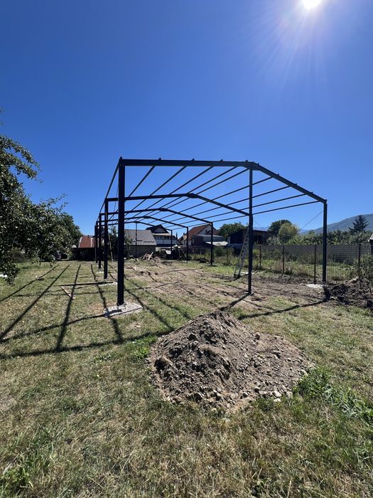 Vând structură metalică 200 m² completă pregătită pentru montaj  fac si alte dimensiuni pe baza de comandă cu avans 0%
