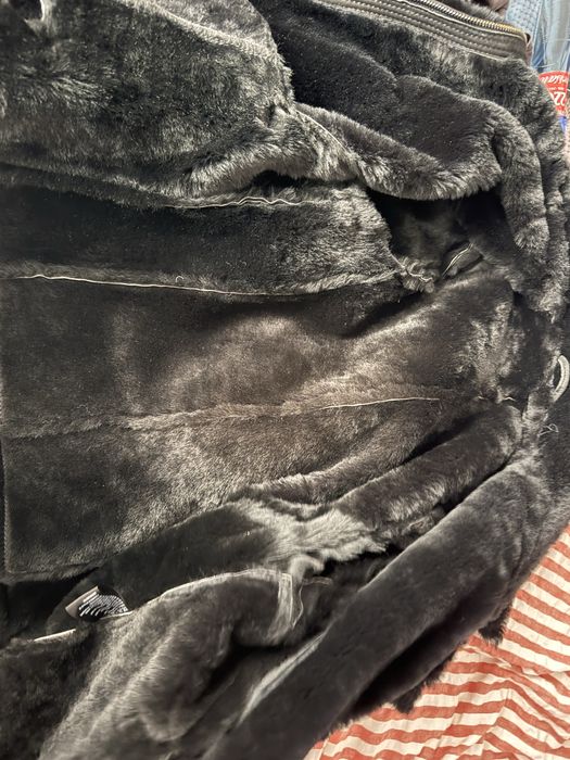 Geaca din piele cu blana de miel 36