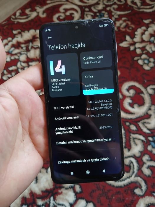 Redmi note 9s arzonga