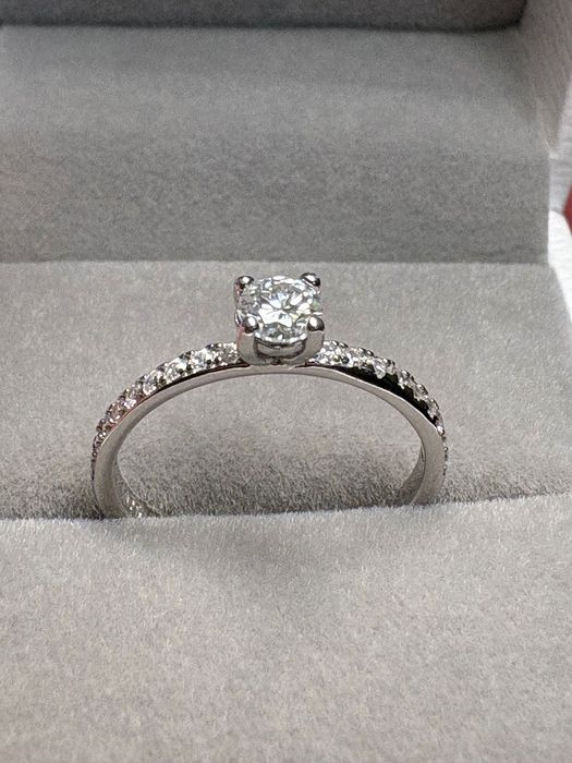 Inel Argint Logodna Elegant 15mm diametru