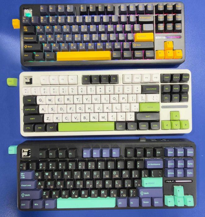 Механическая беспроводная клавиатура Aula F87 pro RU/EN оригинал