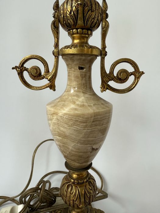 Винтидж лампи от минерал и месинг