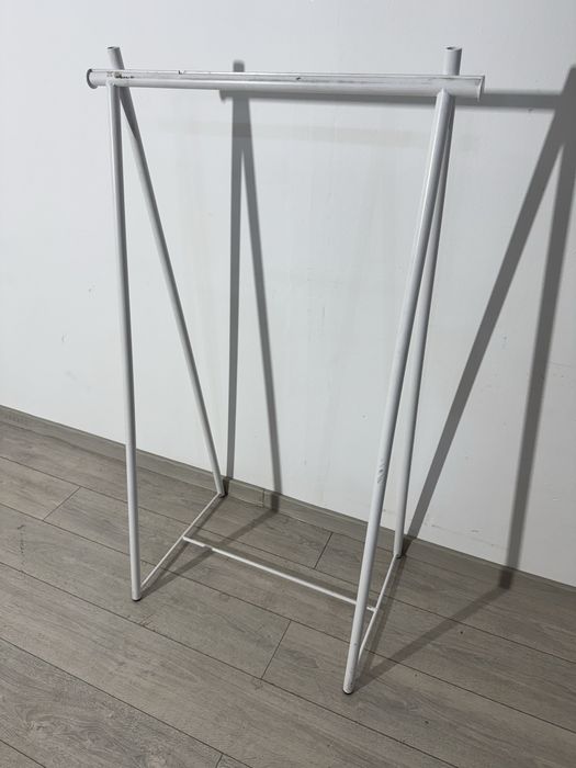 10 Buc. Stender Umerașe; Suport Haine Metalic Alb; Stativ