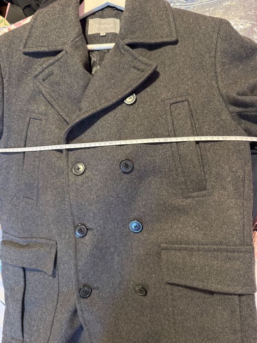 Palton barbat,gri,elegantMaddison, croi clasic – mărime L (etichetă M)