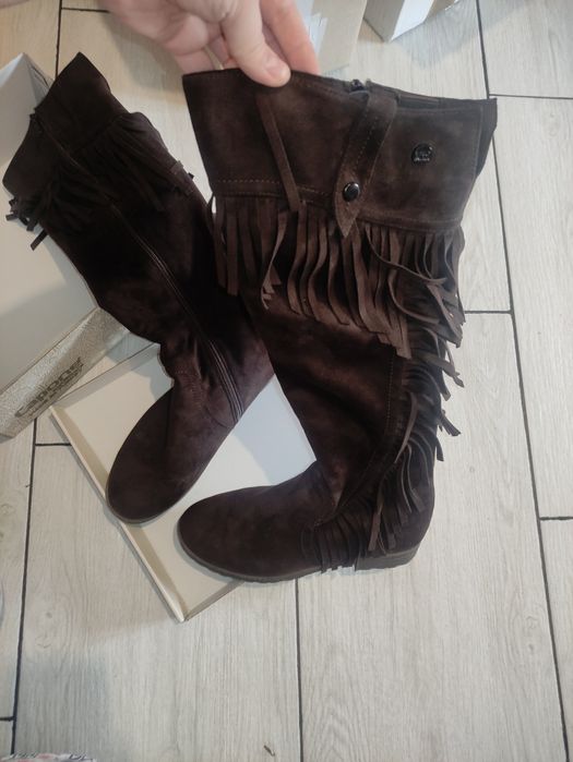 Cizme dama cu franjuri mărimea 40