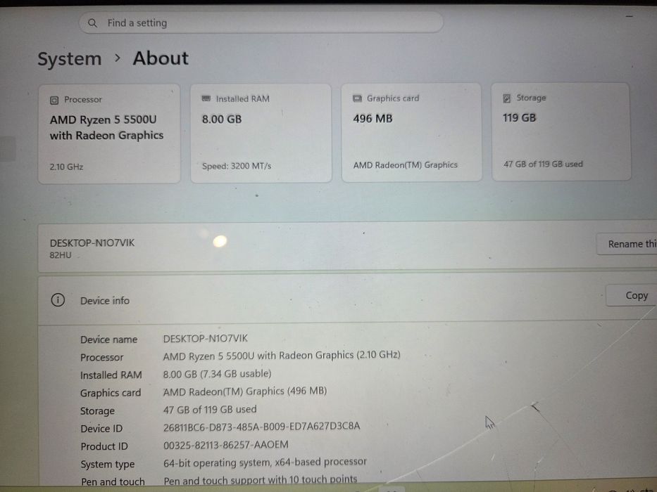 R5 5500U 8GB DDR4 SSD 120