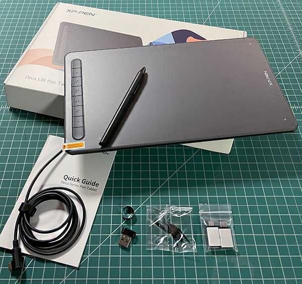 Графичен таблет XP-PEN Deco LW, 10x6", Bluetooth връзка, включва Pen X3 Elite, 10 резервни накрайника, Черен
