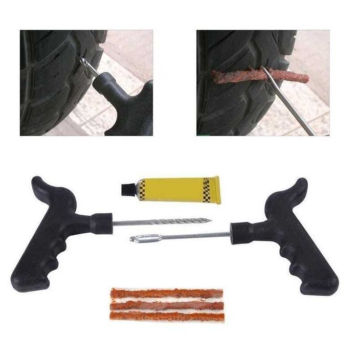 Авариен комплект за лепене на спукани автомобилни гуми.