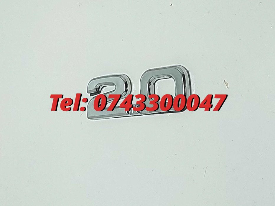 emblema abs argintie auto 2 0 spate portbagaj volkswagen skoda audi