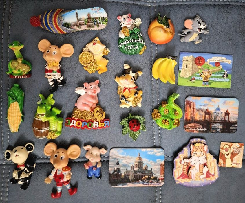 Продаются яркие и красивые магнитики на холодильник.Цена за все 60.000