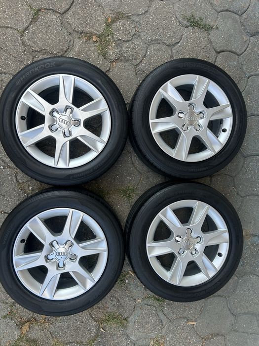 Jante aliaj 5x112mm, anvelope vara 205/55 R16, Audi A3, A4 B6, B7, VW, Seat, Skoda
