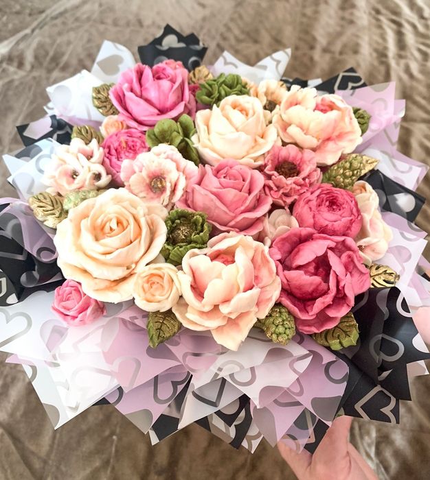 Букет из зефира.Съедобный букет.Доставка цветов.Подарки из конфет