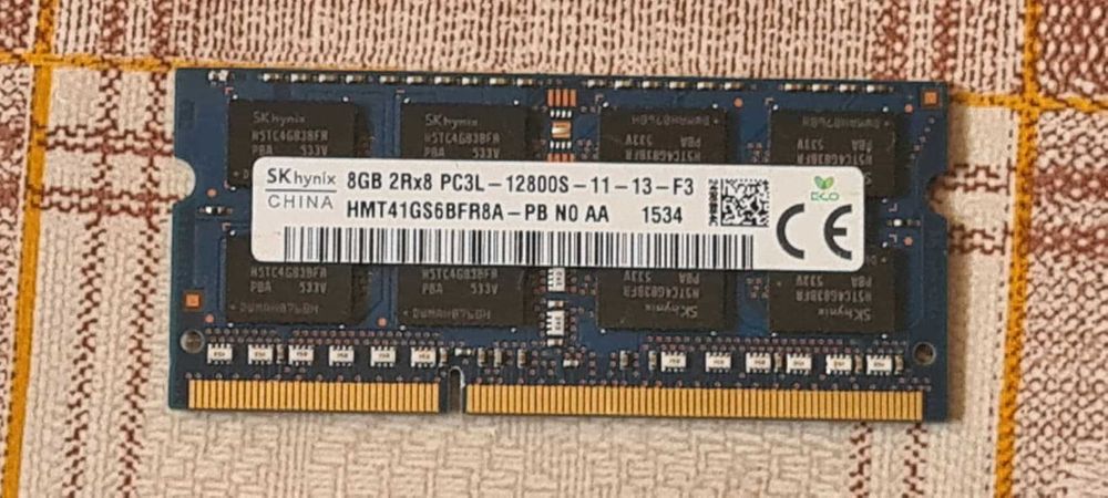 Memorie de 8 Gb DDR3 pentru laptop frecventa 1600 ghz PC3L
