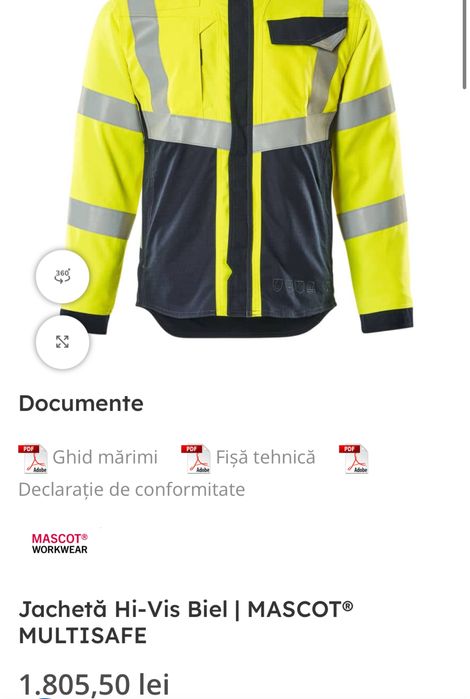 Haine munca mascot profesionale