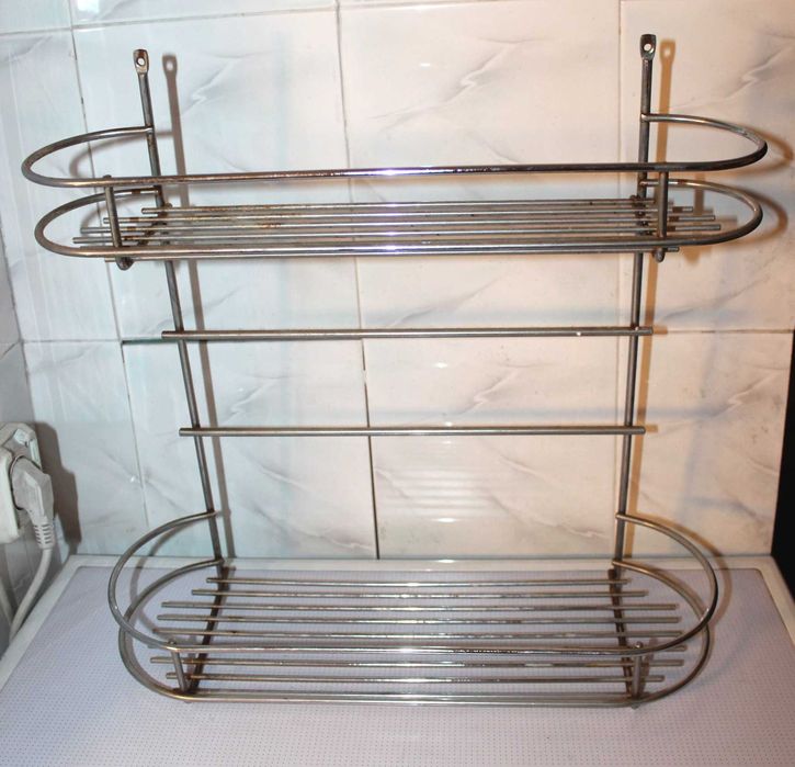 Две полки из нержавейки для ванны