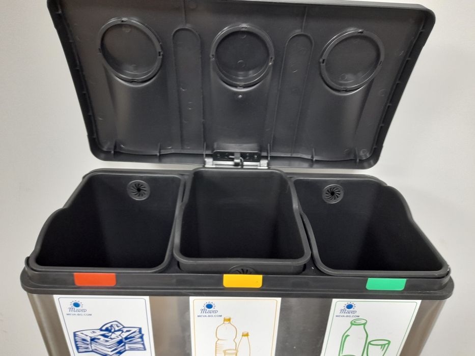 Кош за разделно събиране на отпадъци с педал 3х12 л