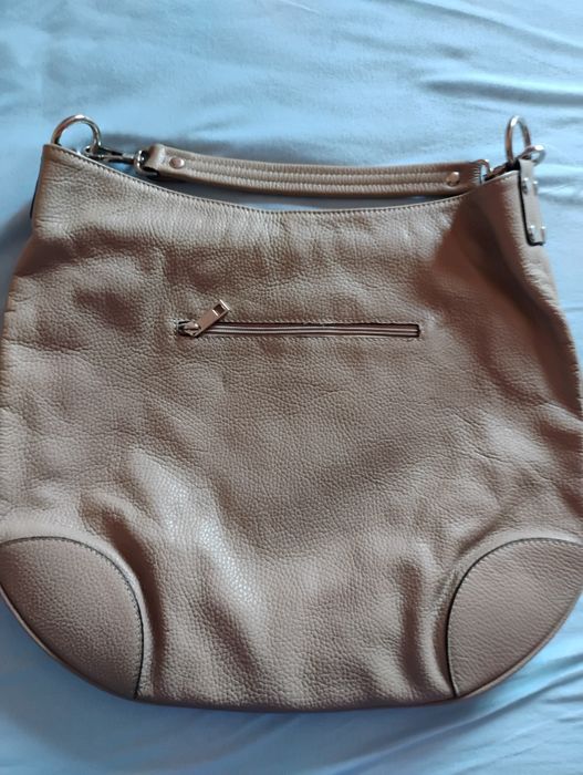 Geanta piele naturala bej