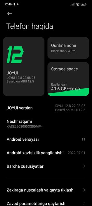 Xiomi Black shark 4 pro