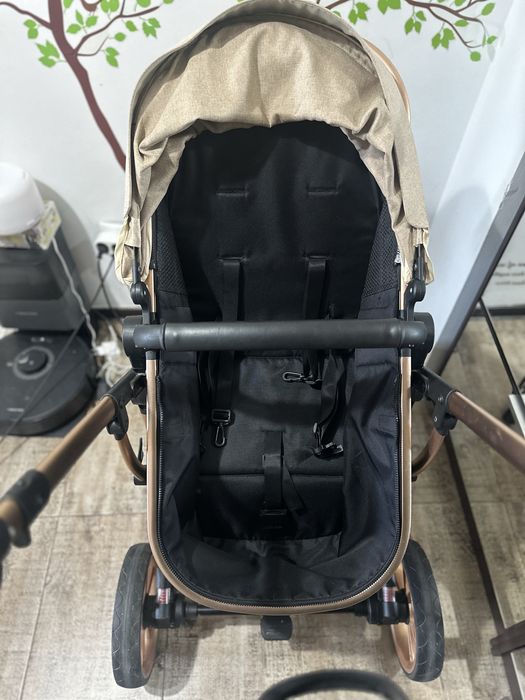 Carut cu landou 2 in 1 + scoica masina