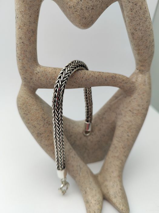 Серебряный браслет, ручная работа 41.5 гр.