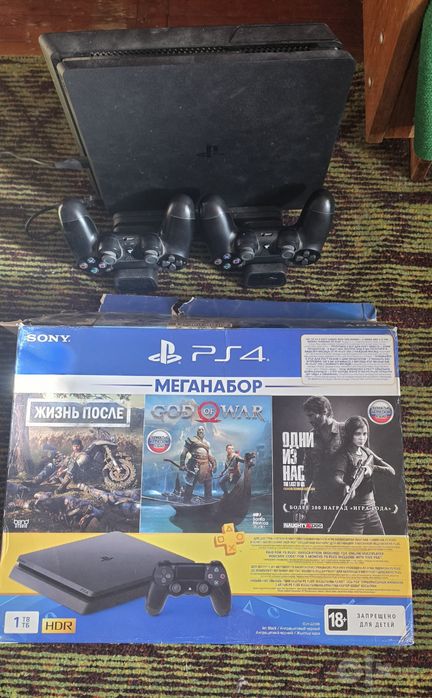 ps4 slim 1Tb SSD + 4Tb HDD + подписка extra 3.05.27