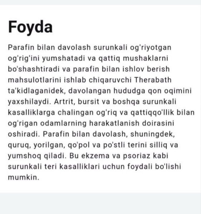 Parafin skidkada