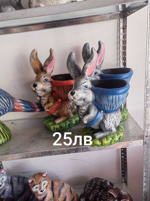 Фигури за дома и градината българско производство печена керамика