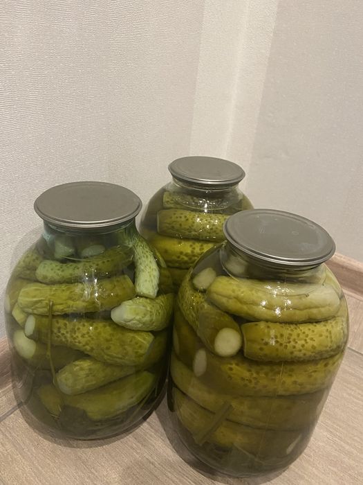 Огурцы консервированные 3л, 2л, ассорти