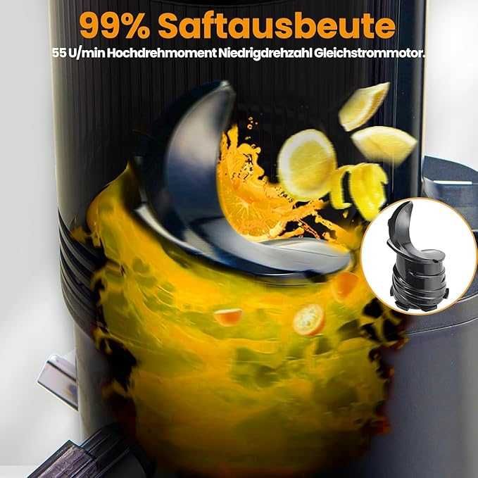 НОВА! Бавна сокоизстисквачка с широк отвор 135 мм, студено пресоване