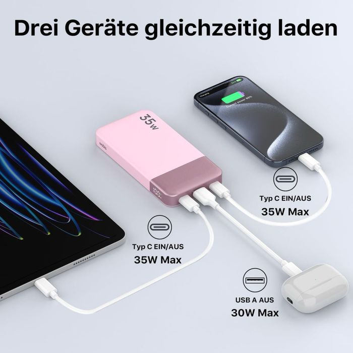Power Bank / baterie externa Nobis 10000mAh 35W – încărcare rapidă USB-C