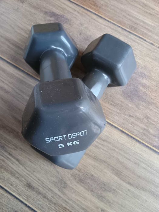 Лежанка за коремни преси 140кг Топка 5кг Гира Винил 2Х5кг Дъмбел 10кг