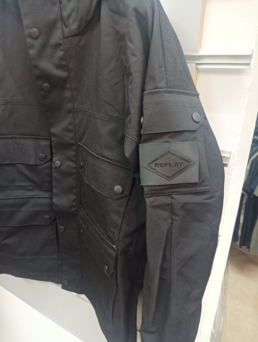 Водо и ветроустойчиво яке Replay S ново Черно мъжко оригинално реплей