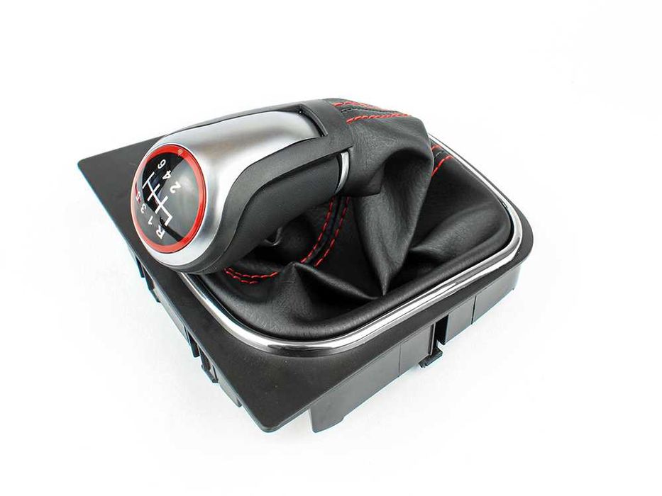 Топка скоростен лост с маншон VW GOLF / Волксваген Голф 5/6 червен 6ск