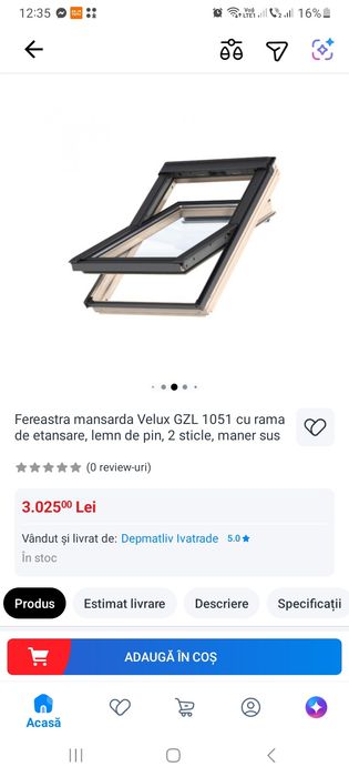 Velux geamuri mansarda