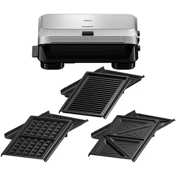 Электрогриль-сэндвичница BRAUN SM5038 | 3 в 1, Сменные панели, Мощный