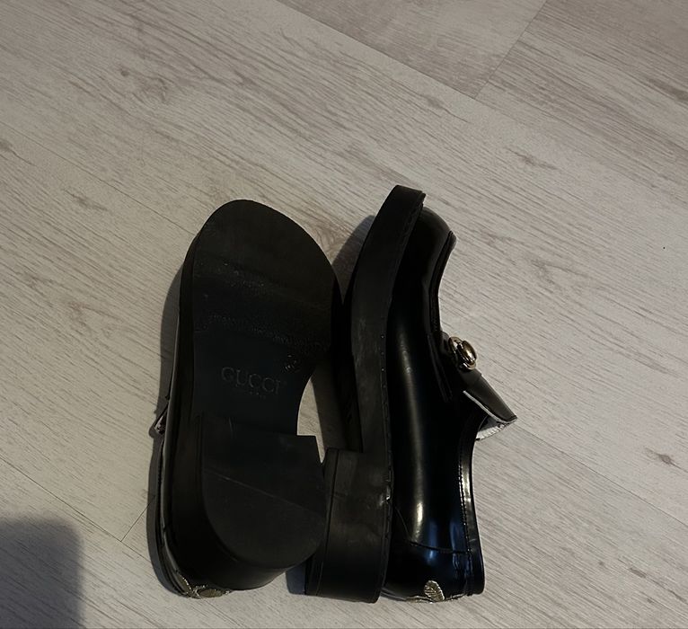 gucci black leather loafers