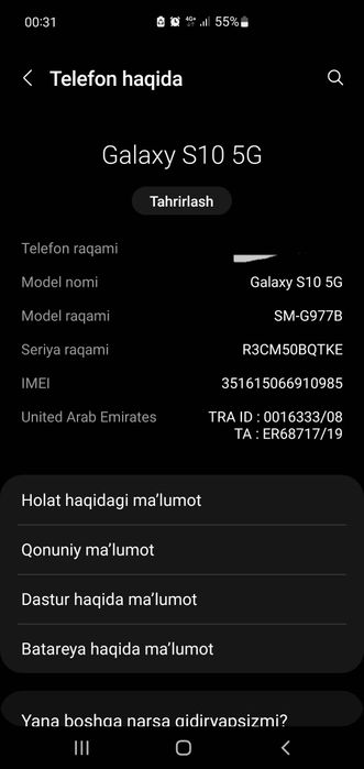 Samsung S10 5g oyna singan