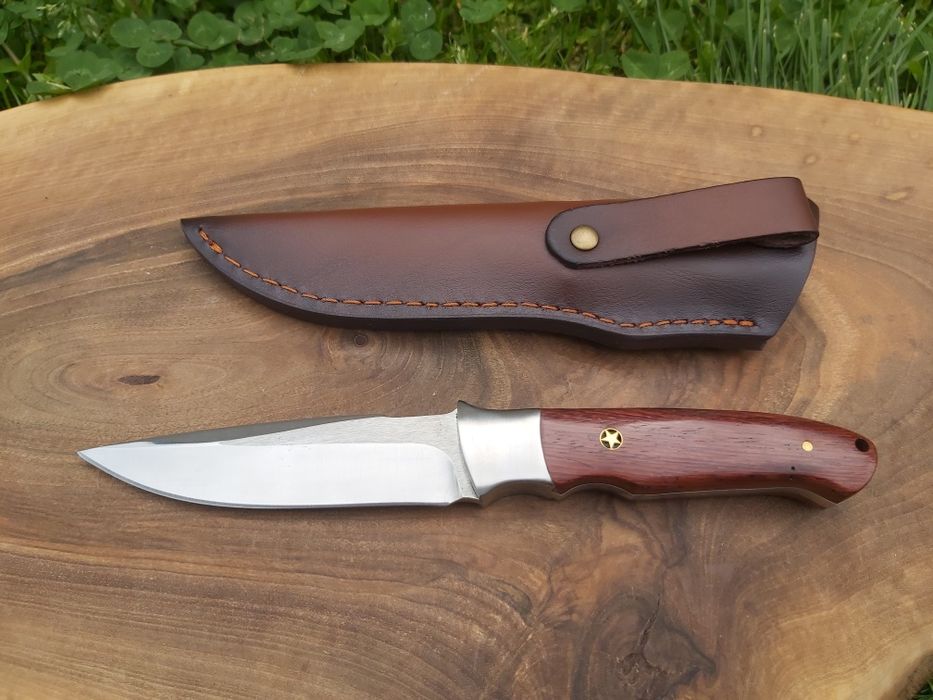 Ловен нож ръчна изработка с кожена кания,фултанг,LN401