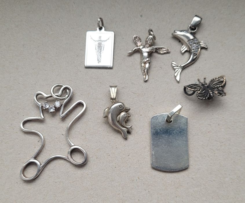 Lot 7  bijuterii pandantive argint 925