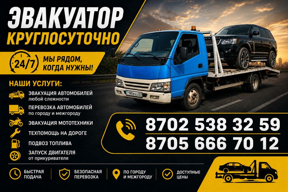 Эвакуатор 24/7. Город, межгород, не дорого