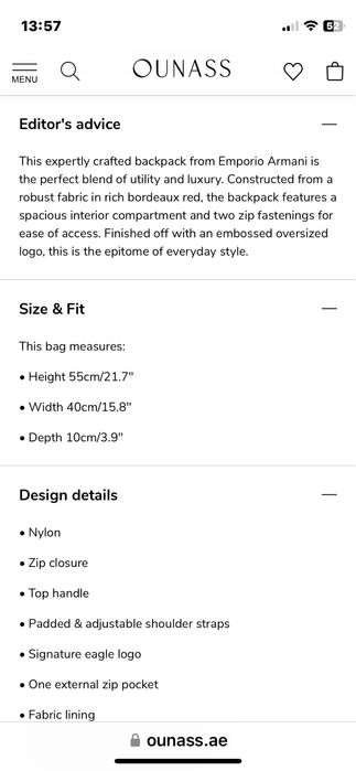 rucsac emporio armani