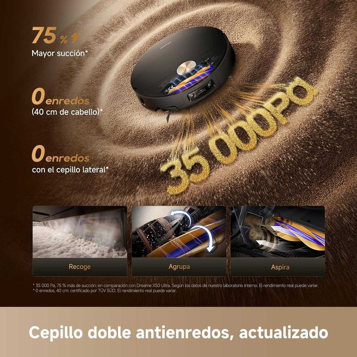 Нова AI Прахомускачка Робот за Сухо и Мокро Почистване Dreame X50s Ultra Slim, 2 години Гаранция, 35,000 Pa