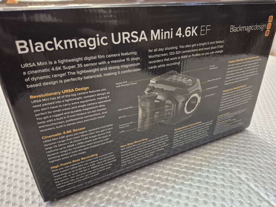 Blackmagic ursa mini 4.6k ef кинокамера, видеокамера