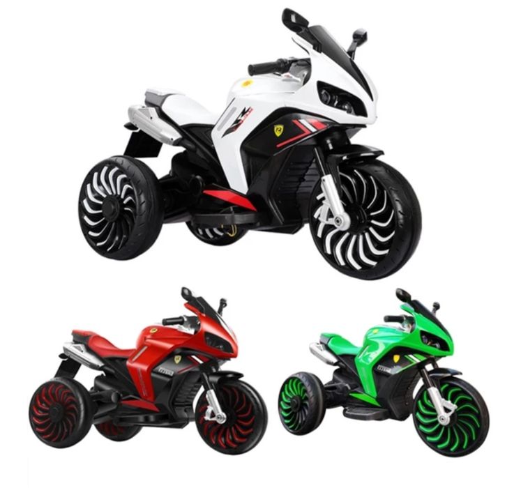 Motocicleta pentru copii model XXL,cu doua motoare