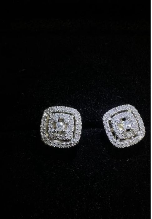 Серги пусет с бриллиантами