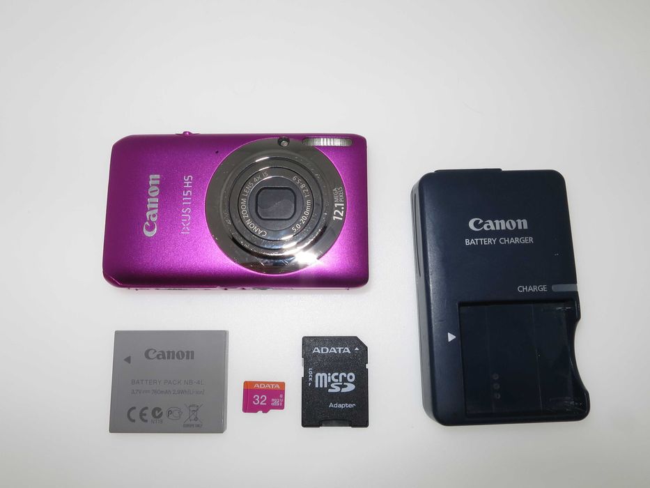Canon IXUS 115 компактен фотоапарат камера розов цвят FULL-HD видео
